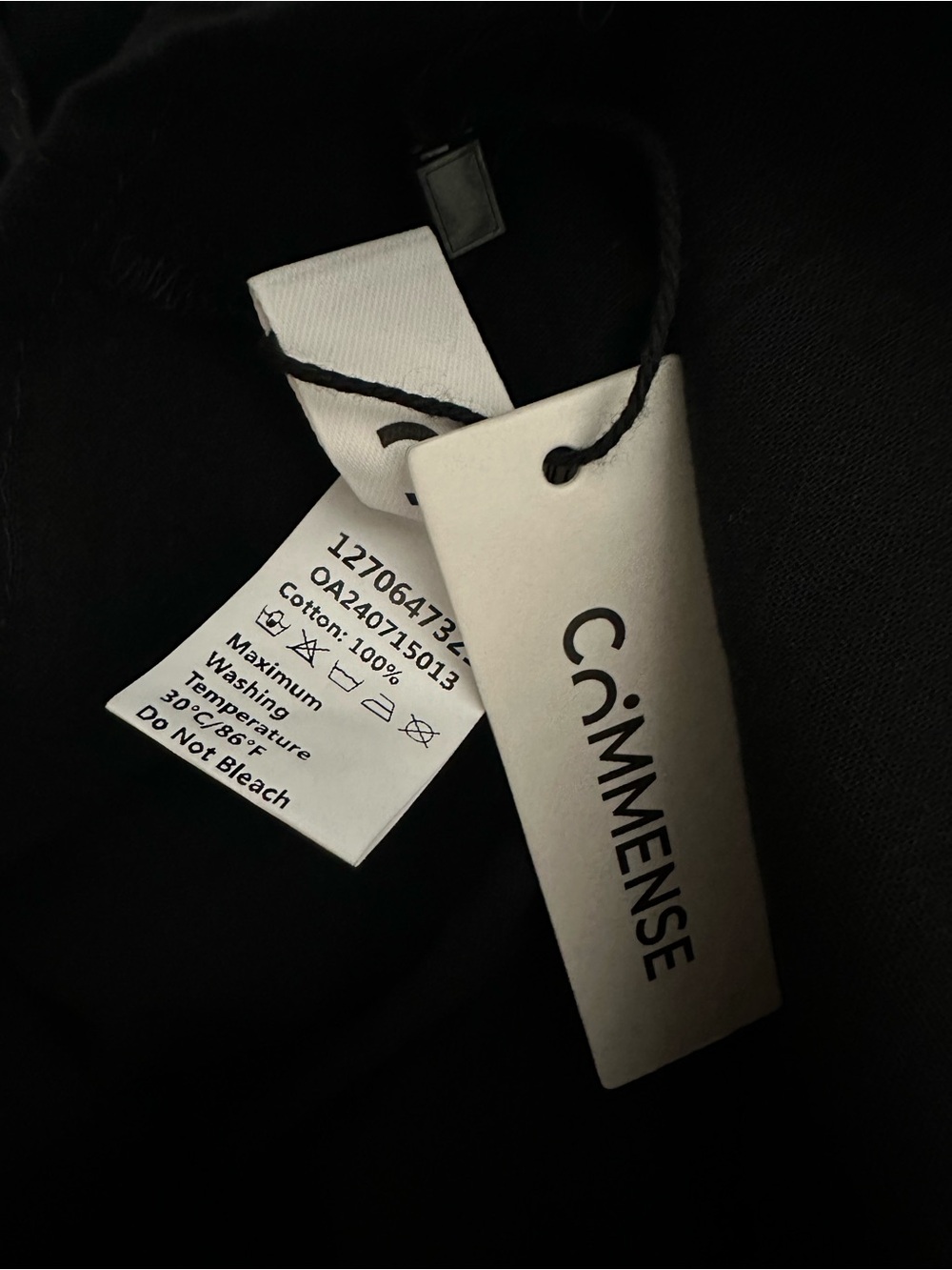 Commense - Black Maxi Dress with White Embroidered Bodice - Picture 6 of 8